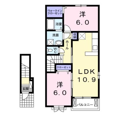 ジュネス ful ful A 203の間取り図