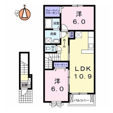 ジュネス ful ful B 203の間取り図