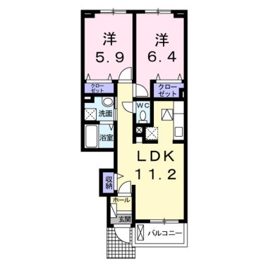 クック IV 102の間取り図