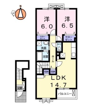 クック IV 203の間取り図