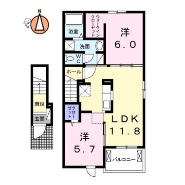 クック VI 205の間取り図