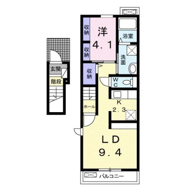 メゾンリヴィエールC 202の間取り図
