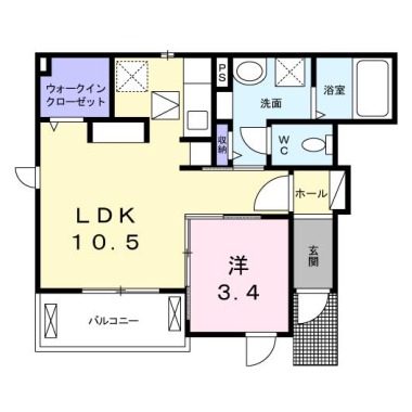 クレール・ココア III 101の間取り図