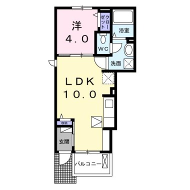 エスペランス α II 101の間取り図