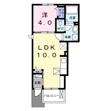 エスペランス α II 101の間取り図