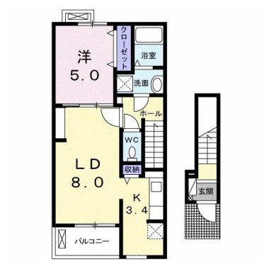 エスペランス α II 203の間取り図