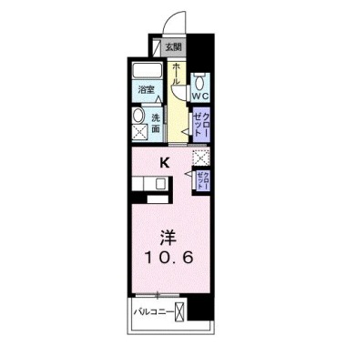 グランクリュ佐古 WEST 1001の間取り図