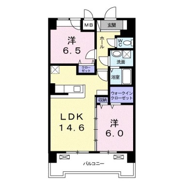 グランクリュ佐古 WEST 1103の間取り図