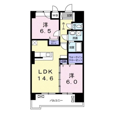 グランクリュ佐古 WEST 1201の間取り図