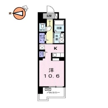 グランクリュ佐古 WEST 802の間取り図