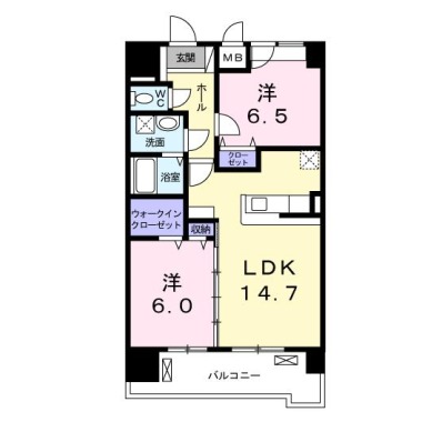 グランクリュ佐古 EAST 1203の間取り図