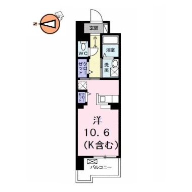 グランクリュ佐古 EAST 205の間取り図