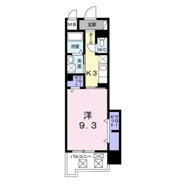 グランクリュ佐古 EAST 302の間取り図