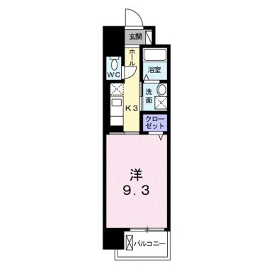 グランクリュ佐古 EAST 407の間取り図