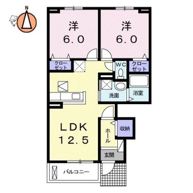 クラールプレディエA 102の間取り図