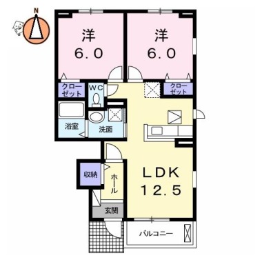 クラールプレディエA 106の間取り図