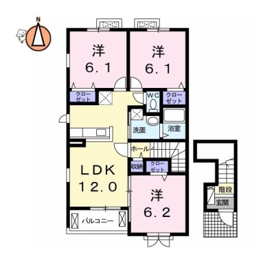 クラールプレディエA 201の間取り図