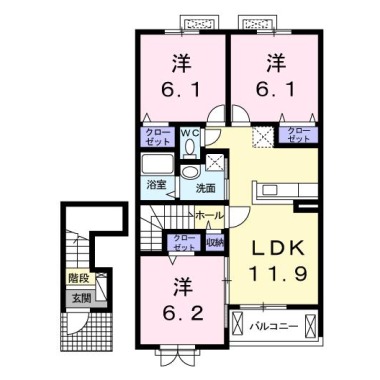 クラールプレディエA 205の間取り図