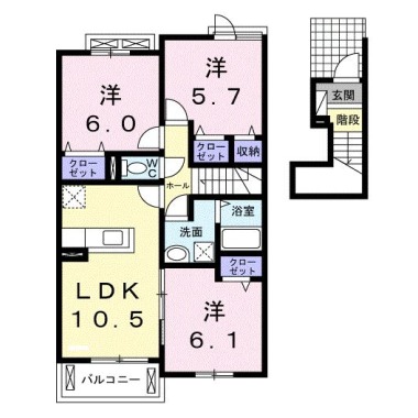 クラールプレディエB 203の間取り図