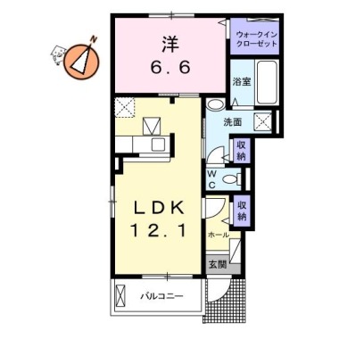 メゾンリヴィエールA 101の間取り図