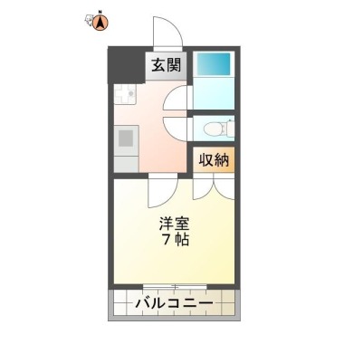 庄町 マンション 1K 204の間取り図