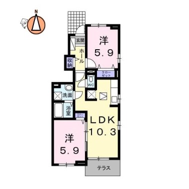 TJハウス 101の間取り図