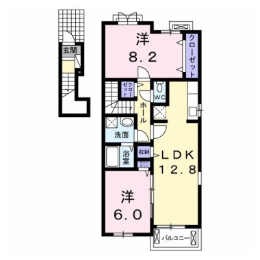 TJハウス 201の間取り図