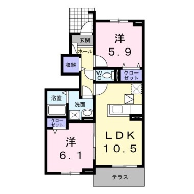 クラールプレディエC 102の間取り図