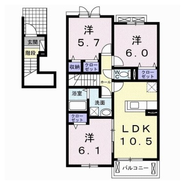 クラールプレディエC 202の間取り図