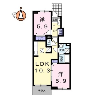 クラールプレディエD 105の間取り図