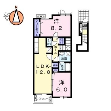 ロータス南島田C 203の間取り図