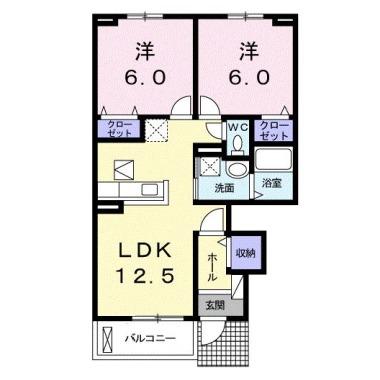 クラールプレディエE 102の間取り図