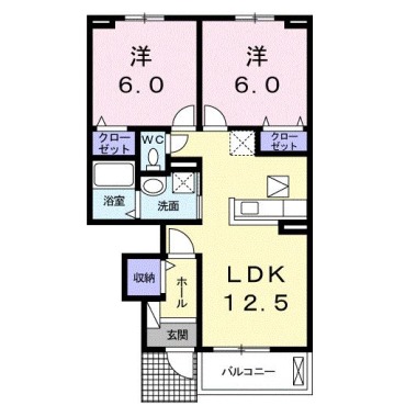 クラールプレディエE 103の間取り図