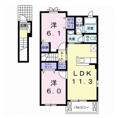 ベーネ 201の間取り図