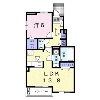 エトワール鯛浜 A 103の間取り図