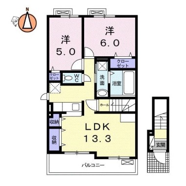 ミニョンさくら 201の間取り図