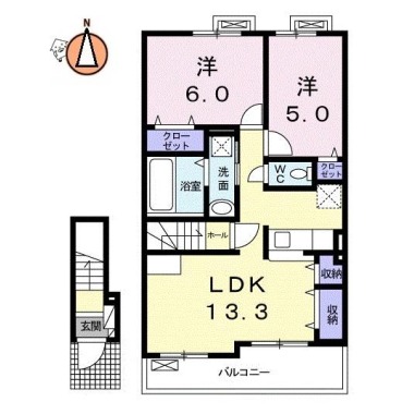 ミニョンさくら 202の間取り図