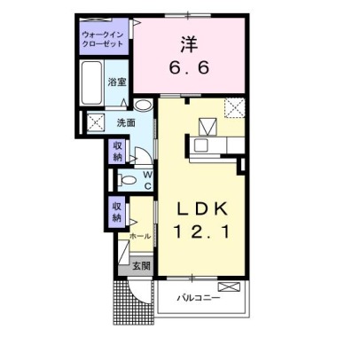 アヴォンリー北矢三 102の間取り図