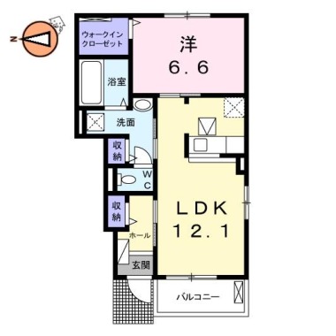 アヴォンリー北矢三 105の間取り図