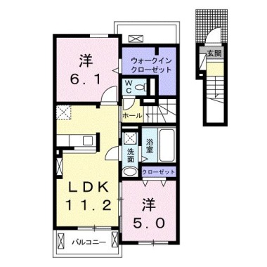 ルタン宮津 A 202の間取り図