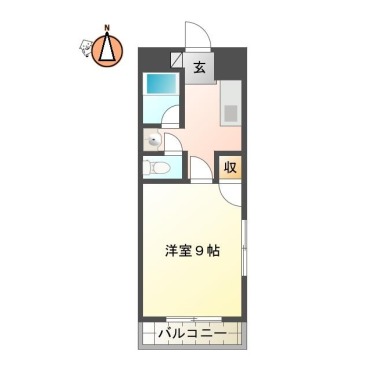 南庄町 マンション 1K 106の間取り図