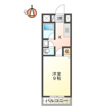 南庄町 マンション 1K 209の間取り図