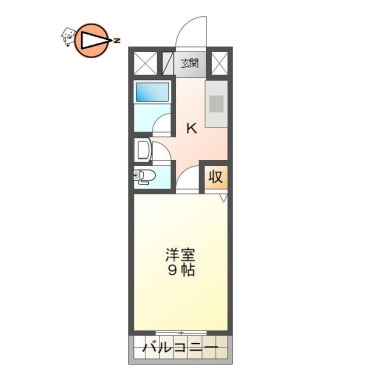 南庄町 マンション 1K 302の間取り図