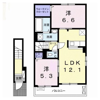 フレーシュ風雅 II 202の間取り図