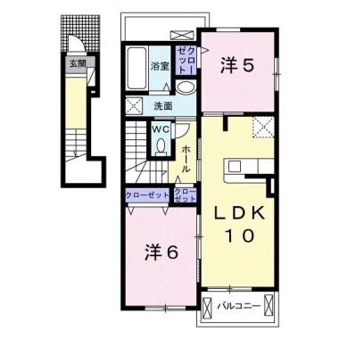 ルミエール松茂東 I 201の間取り図
