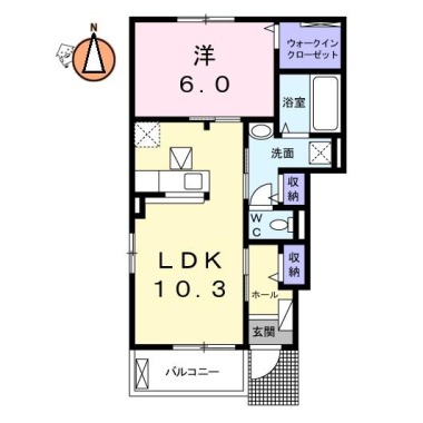 パーク アクシスEAST C 101の間取り図