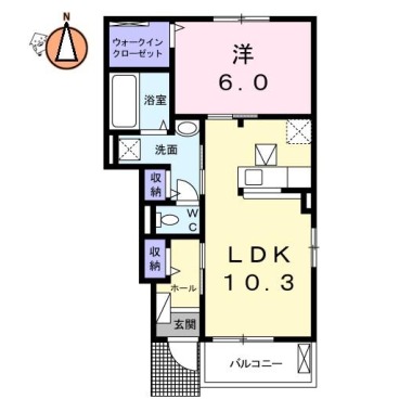 パーク アクシスEAST C 103の間取り図