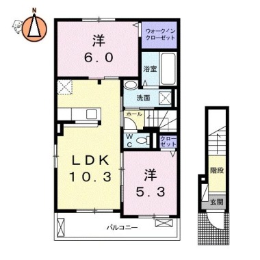 パーク アクシスEAST C 201の間取り図