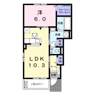 パーク アクシスEAST D 101の間取り図