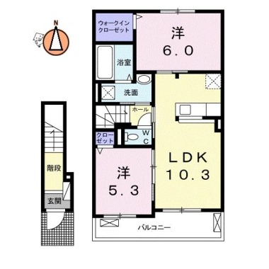 パーク アクシスEAST D 202の間取り図